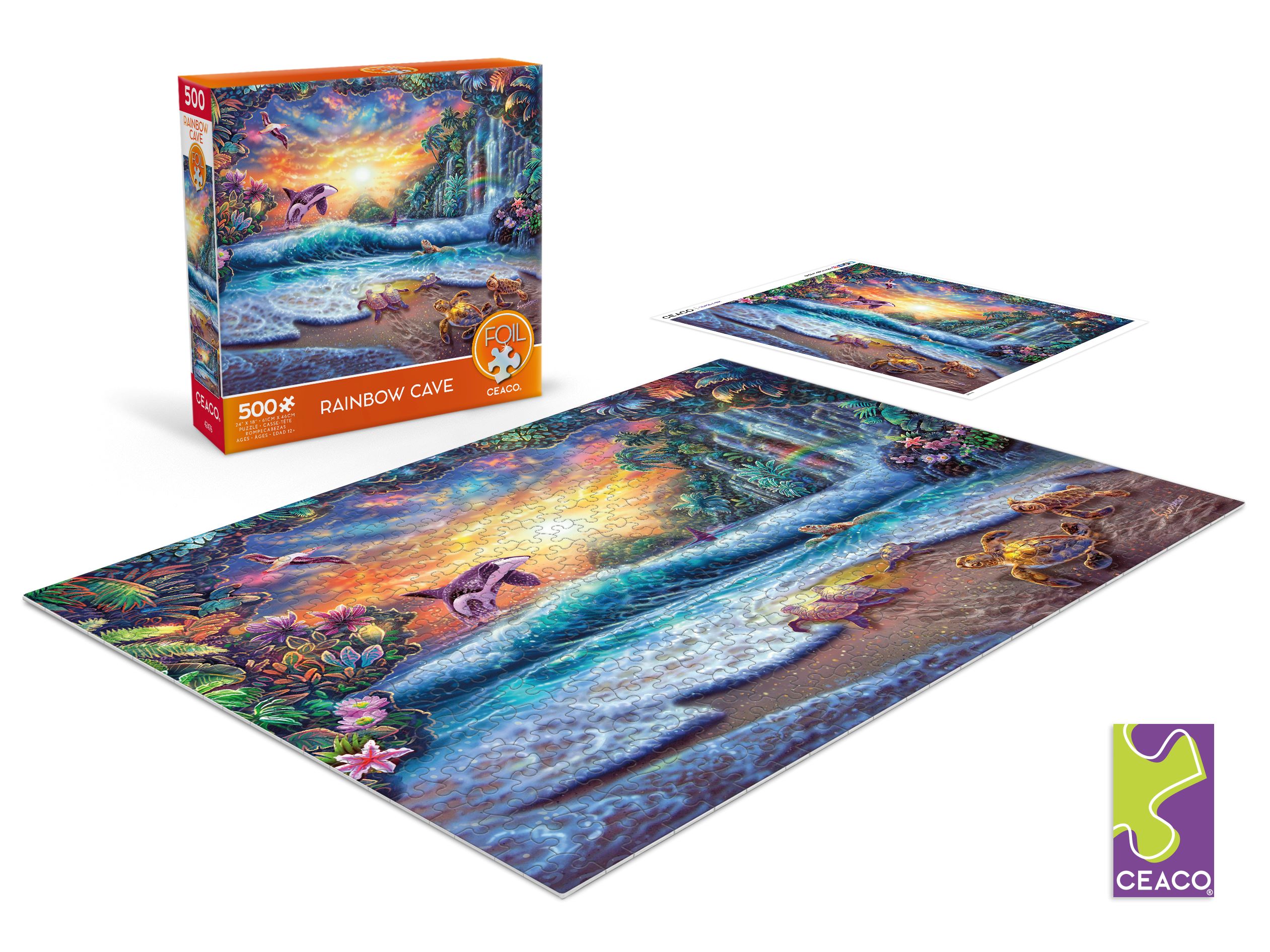 Ceaco 500 Piece Rainbow Cave (Steve Sundram) Interlocking Jigsaw Puzzle