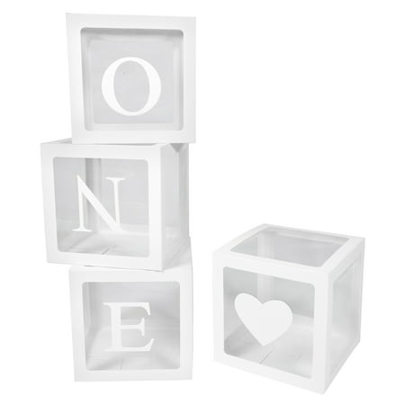 

Frcolor Balloon Box Baby Transparent Boxes Shower Surprise Block Clear Letter Balloons One White Decorative Bubble Box Blocks