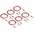 thumbnail image 1 of Uxcell Security Cable Coated Luggage Lock Wire Rope with Loop Clear Red 6.5ft, 1 of 5