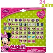 Disney Minnie Mouse Sparkle Stick-On Earring Stickers, 24 Count