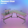 thumbnail image 7 of YRLLENSDAN L Shaped Computer Desk, Corner Desk Gaming Table Computer Desk L Shaped Desks Gaming Desks with Large Desktop for Home Office, Black, 7 of 7