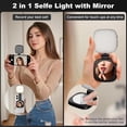 thumbnail image 5 of Yippzo Magnetic Selfie Ring Light with Mirror, Folding LED Phone Fill Light - 4 Modes 5 Dimming Levels, Perfect for Selfies/Vlog/Live Streaming/Video Recording/Makeup, 5 of 7