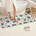 thumbnail image 4 of Pioneer Flower Floral Print Pattern Bathroom Rugs Mat, Non Slip Microfiber Bathroom Rug with Rubber Backing, Soft Mats for Bathroom Floor Tub Shower, 24"x60", 4 of 5