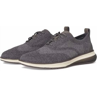 COLE HAAN Mens Gray Heather Knit Lace Up Breathable Padded  display picture 1