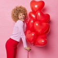 thumbnail image 2 of Biodegradable Balloons 100 pcs Red 10 Inch Heart Shaped, Thickened Extra Strong, 2 of 5