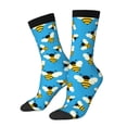 thumbnail image 2 of Junzan Flying Bees Mens Funny Socks For Men Women Colorful Fun Novelty Crew Patterned Socks, 2 of 9