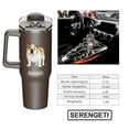 thumbnail image 5 of SERENGETI Shih Tzu tan 40 Oz Stainless Steel Tumbler with Handle and Straw for Pet Lovers, 5 of 6
