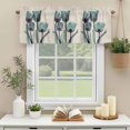 thumbnail image 3 of Tulips Flowers Abstract Window Valance Curtain Green Spring Plant Leaf Rod Pocket Short Curtain for Living Room, Bedroom & Kitchen Window Decor 60x18in, 3 of 8