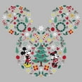 thumbnail image 2 of Junior's Mickey & Friends Christmas Silhouette  Graphic Tee Athletic Heather Medium, 2 of 3