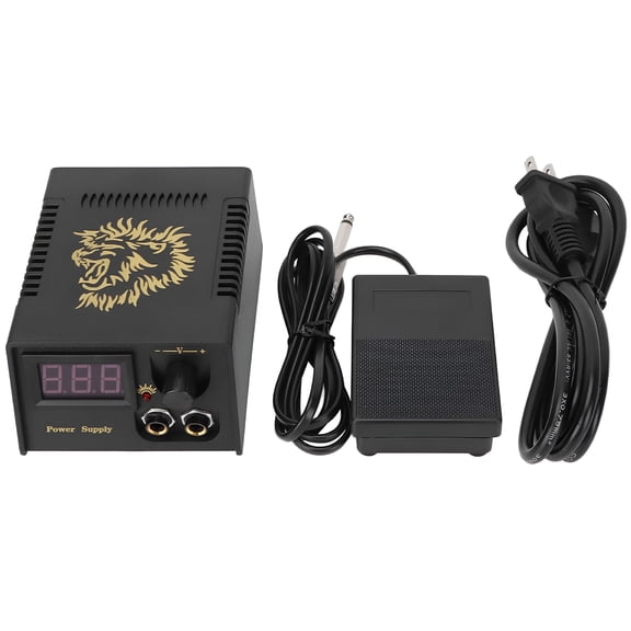 XIRQI Tattoo Machine Power Supply Tattoo Foot Pedal LED Display Complete Tattoo Starter Kit 110-220V Plug
