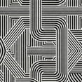 thumbnail image 3 of HomeRoots 672885 8 x 10 ft. Black & Ivory Abstract Geometric Transitional Washable Machine Made Rectangle Area Rug with UV Protection, 3 of 9