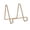 Gold_14.5*9*10, variant on Metal Plate Display Stand, Tabletop Decorative Easel Holder, Stable Wire Frame for Picture Frames, Collectible Dishes and Artwork Display, Iron, Medium 14.5x9x10cm, 1pc