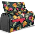 thumbnail image 3 of Palm Leaves Hibiscus Flowers Mailbox Covers Magnetic Tropical Pineapples Fruit Post Letter Box Cover for Garden Yard Decor Outside Home Standard 21x18 in, 3 of 8