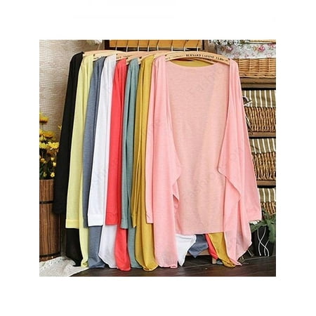 Micelec Women Fashion Summer Beach Sunscreen Casual Long Sleeve Cardigan Shawl Coat