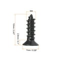 thumbnail image 2 of Tornillos de madera Uxcell M4 x 12mm Acero al carbono Óxido negro Paquete de 200, 2 of 5