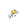 thumbnail image 3 of RYLOS Bagues pour Femmes Bague en Or Blanc 14K Ovale 9X7MM Pierre Précieuse et Diamants Design Classique Novembre Citrine Bijoux pour Femmes Taille 9, 3 of 7