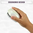 thumbnail image 4 of Cepillo de cabello portátil de viaje Unique Bargains, cepillo de masaje en forma de huevo mini para mujeres en blanco, 4 of 7