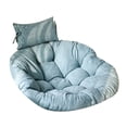 thumbnail image 2 of Thick Chair Cushion with Headrest Multipurpose Garden Chair Mat 41 Inch Diameter Lake Blue, 2 of 8