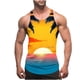 thumbnail image 1 of Camiseta de tirantes de cuello redondo para hombre, sin color, con estampado degradado, cuello redondo, tirantes finos, espalda con fugas, estilo informal, deportiva, para hombre, 1 of 4