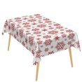 thumbnail image 6 of Nanqianyi Burgundy Snowflake Tablecloth For Winter Holiday Decor,60"x120",Waterproof Stain Resistant Table Cover, 6 of 6