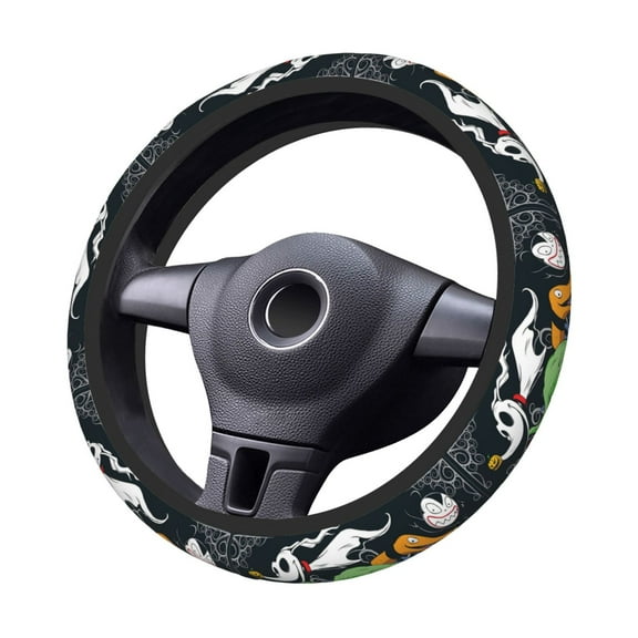 Oogie-Boogie Steering Wheel Cover Elastic Stretch Breathable Vehicle Steering Wheel Protector Car Interior Accessories