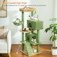 Pefilos 56" Multi-Level Cat Tree Tower for Large Cats with Top Perch, Hammock, Climbing Ladder and 2 Condos, Cat Tree House for Multiple Cats, Green Pefilos 56" Multi-Level Cat Tree Tower for Large Cats with Top Perch, Hammock, Climbing Ladder and 2 Condos, Cat Tree House for Multiple Cats, Green