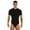 Black, variant on Men's Solid One-Piece Press Button Crotch Leotard T-Shirts Bodysuit Pajamas White M