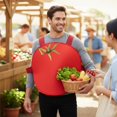 thumbnail image 6 of Hsqqdc 1PC Adult Cute Funy Fruit Print Outfit Set , Unisex Tomato Pattern Jumpsuit,One Size, 6 of 7