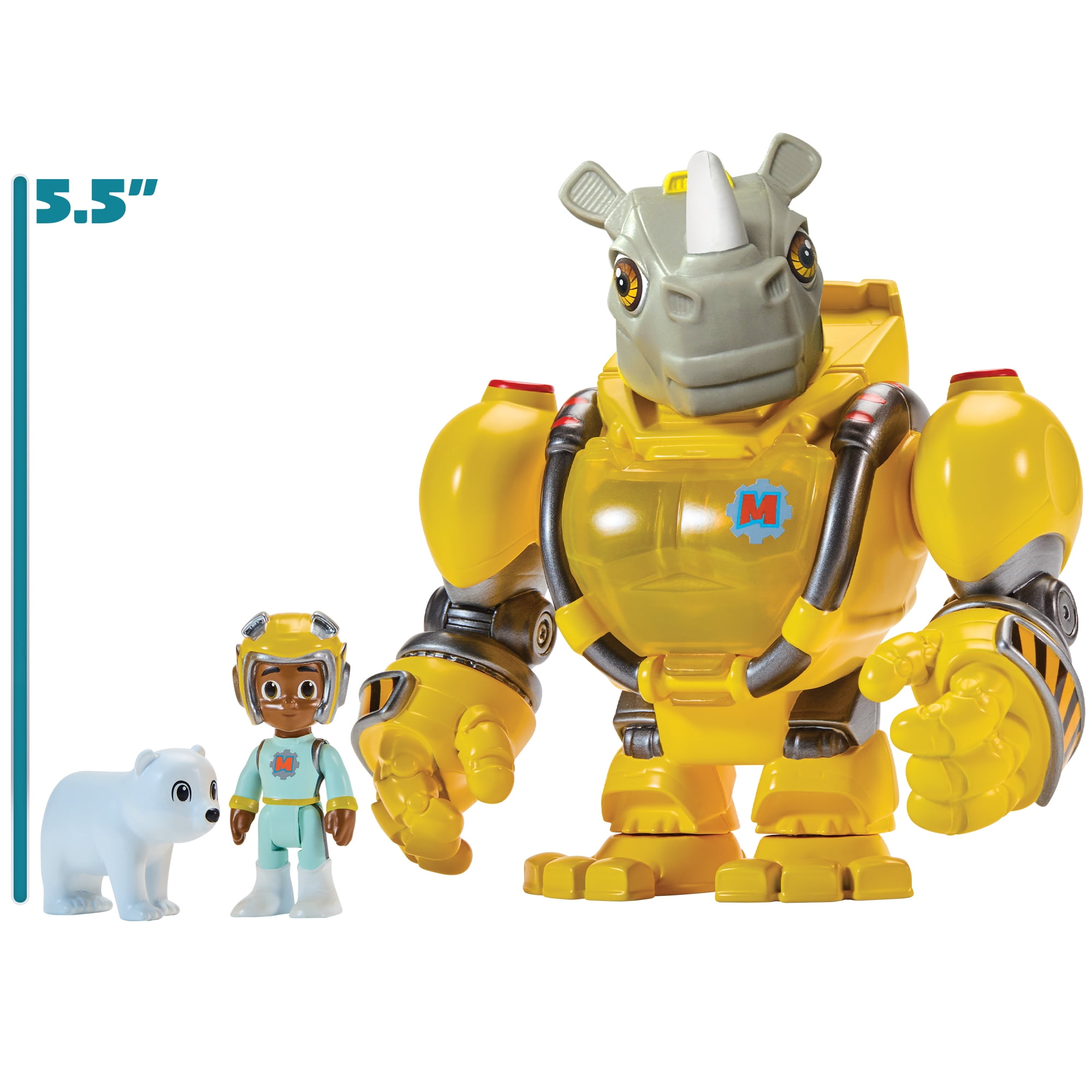 Team Mekbots: Animal Rescue Rhino Mek with Kawhi by Playmates Toys