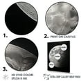 thumbnail image 3 of Designart "Solitary Moon In Black And Silver I" Moon Canvas Wall Art, 3 of 7