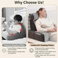 thumbnail image 3 of Reading Pillows for Sitting in Bed Adult,Back Pillow for Sitting Up,Support Bed Chair with Arms,Comfortable Backrest Pillow for Working/Gaming/Resting in Bed&Floor,21"(Gray), 3 of 8