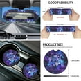 thumbnail image 6 of Yuyamidu Wolf Car Seat Cover Set with Steering Wheel Cover Seat Belt Covers Galaxy Sun Shade Handbrake Sets Rear View Mirror Cover Cup Coasters Key Chain 16 PCS Car Decorative Accessories, 6 of 7