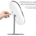 thumbnail image 3 of Rechargeable LED Lighted Makeup Mirror with Dual Magnification for Wall Mounting, 3 of 4