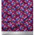 thumbnail image 1 of Soimoi Georgette Viscose Fabric Flower Artistic Printed Fabric 1 Yard 42 Inch Wide, 1 of 3