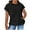 Black, variant on qolati Womens Tops Oversized Short Sleeve Waffle Knit Hoodies 2024 Fashion Summer Sweatshirts with Pockets