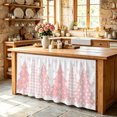 thumbnail image 6 of Pink Christmas Cabinet Curtain 32"Wx55"L,Dustproof Pantry Door Curtain with Self Adhesive Tape,Pink Plaid Xmas Tree Snowflake Winter Tall Storage Cover Privacy Drape for Bathroom Kitchen Laundry Room, 6 of 9
