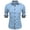 Light Blue, variant on Mens Solid Dress Shirts Long Sleeve Double Button Down Shirt Plaid Striped Turndown Collar with Button Accents Tops with Pocket