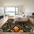 thumbnail image 3 of ODIKA 8'x10' Machine Washable Non-Slip Area Rug, Rustic Black High Traffic Rug, Black, 1181230, 3 of 7