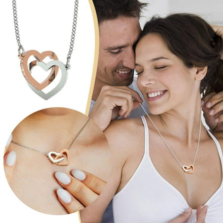 

Necklace Two Color Heart Double Necklace Necklace For On Birthday Light Tassel Garland in The Dark Beads for Doorways Cat Ornament Lot Seasonal Decorations for Home Christmas Miniature Eggs