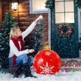 thumbnail image 3 of Venta de bolas inflables de Navidad, 60 cm, grandes, para exteriores, de PVC, para Navidad, inflables gigantes, reutilizables, muñecos de nieve de Papá Noel, para decoración de jardín y patio de Navid, 3 of 5