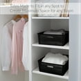 thumbnail image 3 of Simplify 4 Pack Slide 2 Stack It Shallow Plastic Storage Tote Baskets in Black, 3 of 9