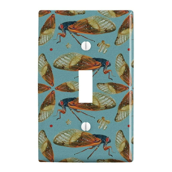 Insect Wings Pattern Plastic Wall Decor Toggle Light Switch Plate Cover