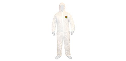 White Ankles and Waist XX-Large Cordova Safety Products SMS3002XL C-Max 3-Layer Breathable Coverall with Attached Hood and Elastic Wrists
