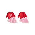 thumbnail image 2 of Cjfdfy Toddler Baby Girl Christmas Outfit Candy Cane Cutie Long Sleeve Sweatshirt And Pink Tutu Skirt Cute My First Christmas Warm Fall Winter Clothes 6M-4Y, 2 of 9