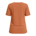 thumbnail image 3 of BTDECLAR Womens Short Sleeve Summer Tops V Neck Solid Color Basic Tshirts Slim Fitted Stretchy Casual Lightweight Athletic Workout Shirts, 3 of 5