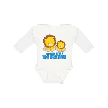 Inktastic I'm Going to Be a Big Brother with Lions Boys Long Sleeve Baby Bodysuit