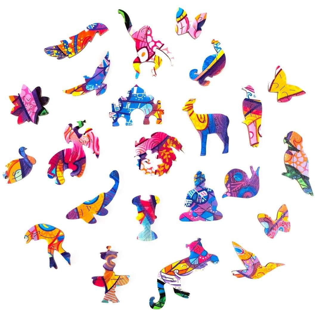 UNIDRAGON Fairy Bird Wooden Jigsaw Puzzle M 198 Pieces