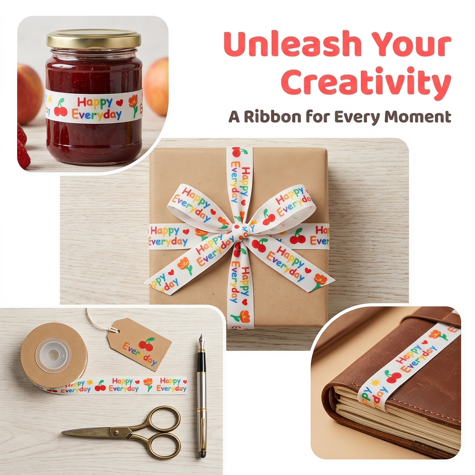 Unique Bargains Vibrant Fabric Cartoon Ribbon for Creative Gift Wrapping Projects Letter