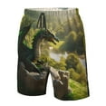 thumbnail image 4 of Fotbe Deep Forest Stone Green Dragon Trajes de Baño Estampados para Hombre, Shorts de Verano de Secado Rápido, Ropa de Playa, Bañadores-Large, 4 of 6