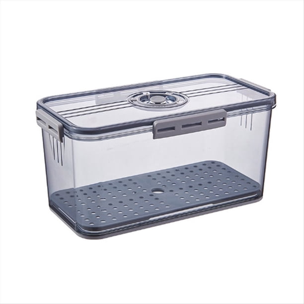 Caja de Pan Cajas de Pan para Mostrador de Cocina Hermético, Contenedor de Almacenamiento de Pan con Tapa Gris